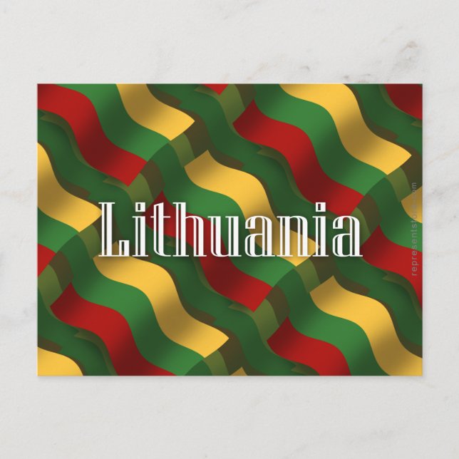 Lithuania Waving Flag Postcard (Front)
