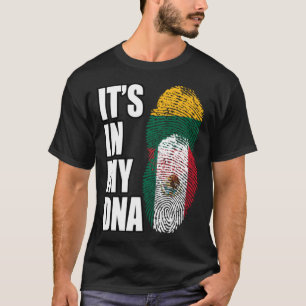 Lithuanian And Mexican Mix Heritage DNA Flag T-Shirt
