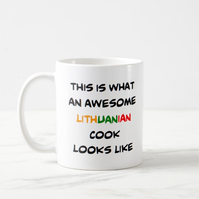 lithuanian cook, awesome coffee mug (Left)