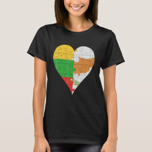 Lithuanian Cypriot Flag Heart T-Shirt