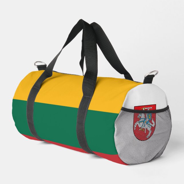Lithuanian flag and coat of arms duffle bag (Right Corner)