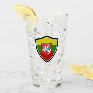 Lithuanian flag-coat arms glass