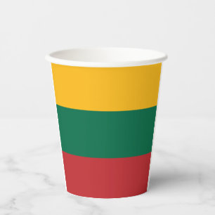 Lithuanian flag-coat arms paper cups