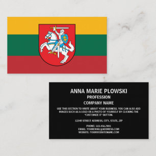 Lithuanian Flag & Coat of Arms, Flag of Lithuania Business Card