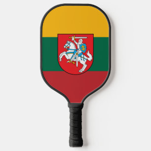 Lithuanian flag-coat of arms pickleball paddle