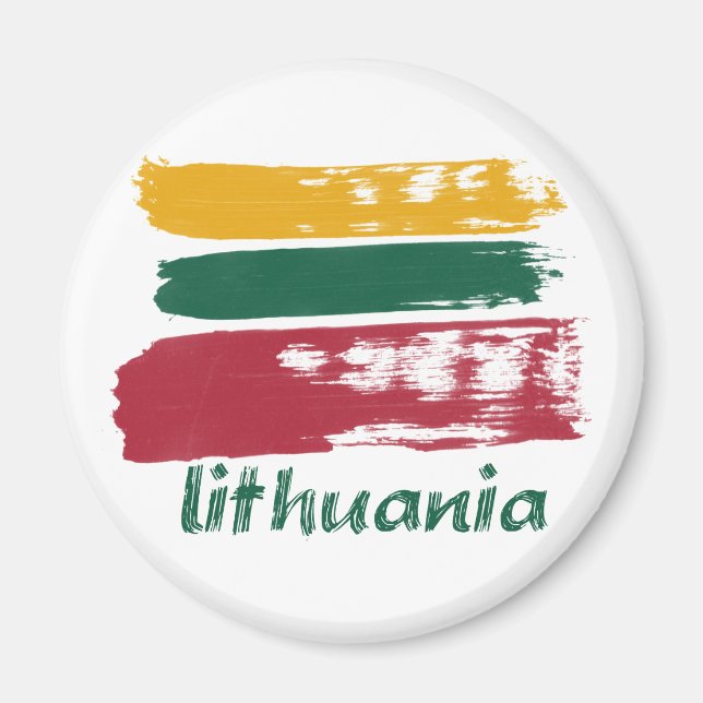 Lithuanian flag designs magnet (Front)