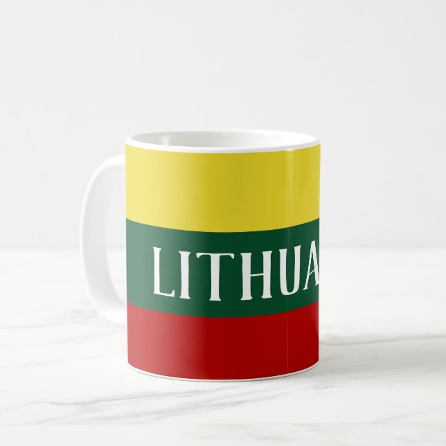 Lithuanian Flag Lithuania Coffee Mug (Front Left)