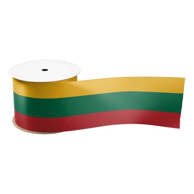 Lithuanian Flag & Lithuania, holiday / sports Satin Ribbon (Spool)
