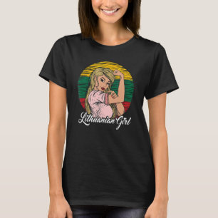 Lithuanian Flag Lithuania Lithuanian Girl T-Shirt