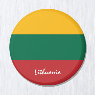 Lithuanian flag & Lithuania travel, holiday/sports Magnet