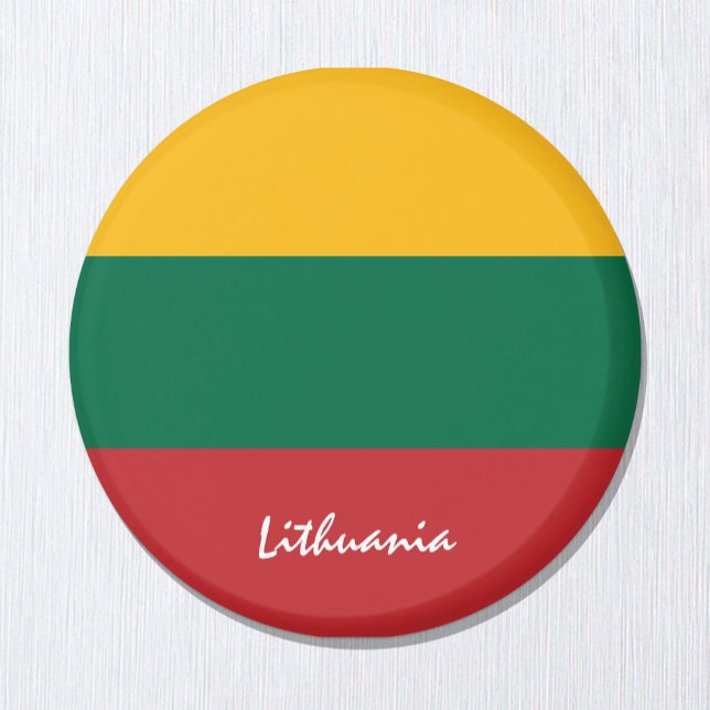 Lithuanian flag & Lithuania travel, holiday/sports Magnet (Creator Uploaded)