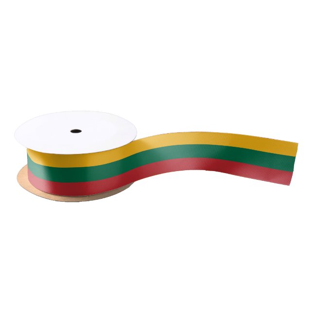 Lithuanian Flag & Lithuania travel, holiday/sports Satin Ribbon (Spool)