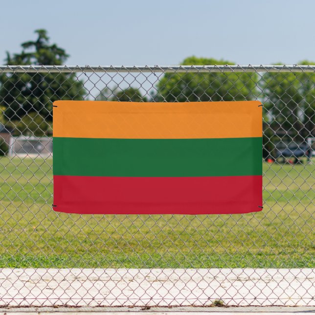 Lithuanian flag of Lithuania custom banner sign (Insitu)