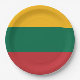 Lithuanian Flag Paper Plate
