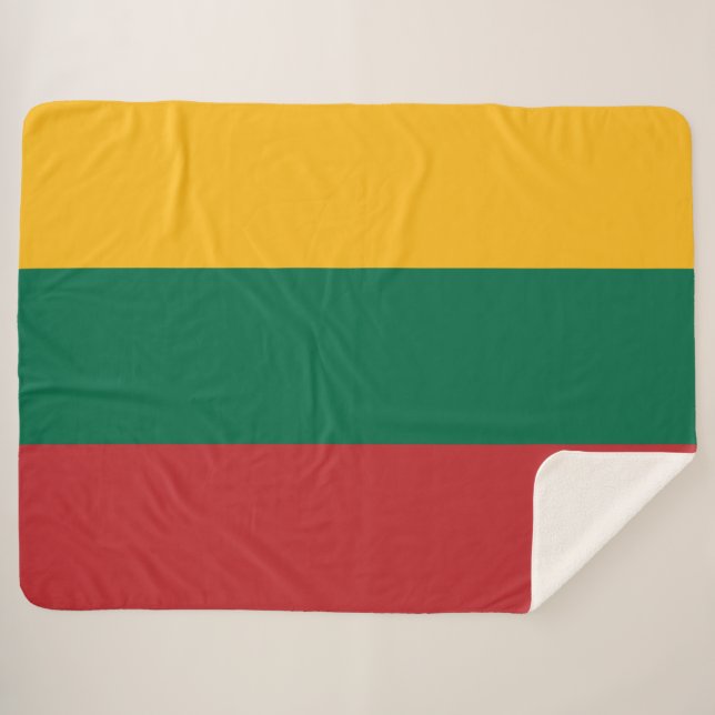 Lithuanian Flag Sherpa Blanket (Front (Horizontal))