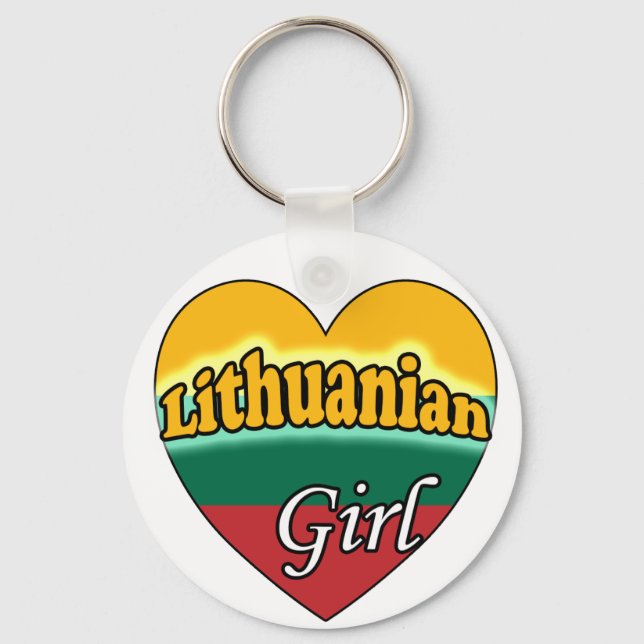Lithuanian Girl Key Ring (Front)