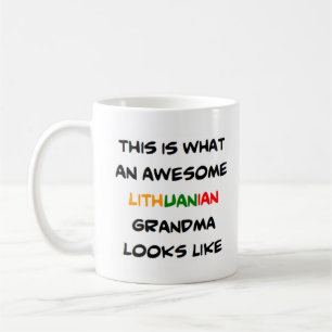 lithuanian grandma, awesome coffee mug