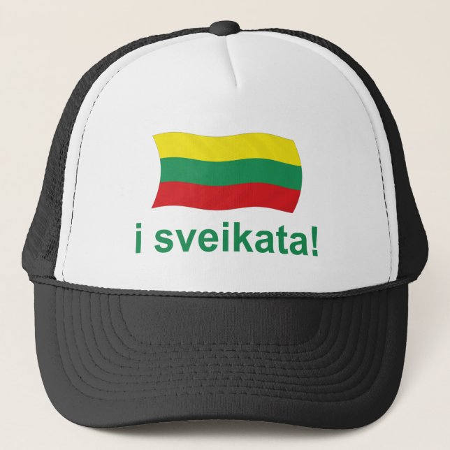 Lithuanian i sveikata! (Cheers!) Trucker Hat (Front)