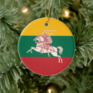Lithuanian Vytis Ceramic Tree Decoration