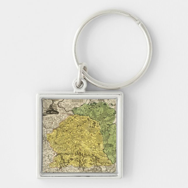 LithuaniaPanoramic MapLithuania Key Ring (Front)