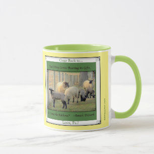 Lititz Pa. Come Back! Sheep! Amish Proverb Mug