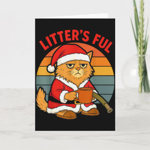 Litter’s Full Cat Christmas Costume Tired Litter’s Card