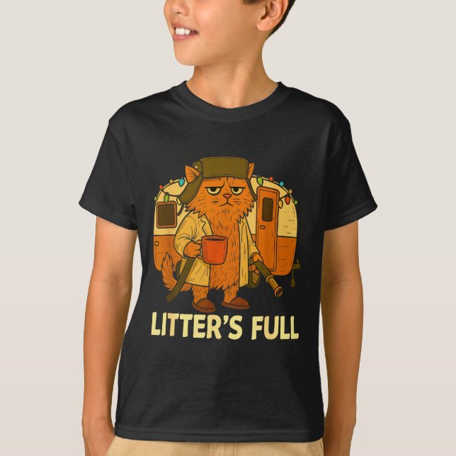Litter’s Full Cat Parody Shirt Litter’s Full  (Front)
