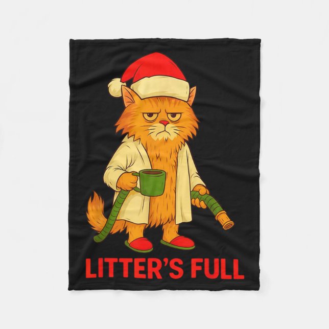 Litter’s Full Cat Parody Tee _2  Fleece Blanket (Front)
