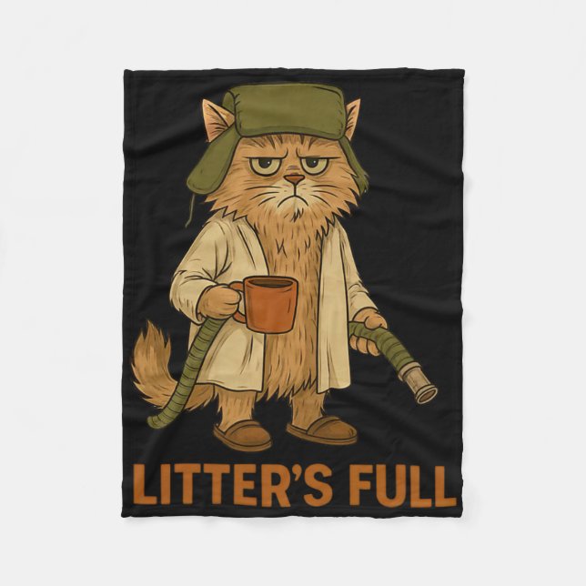 Litter’s Full Cat Parody Tee  Fleece Blanket (Front)