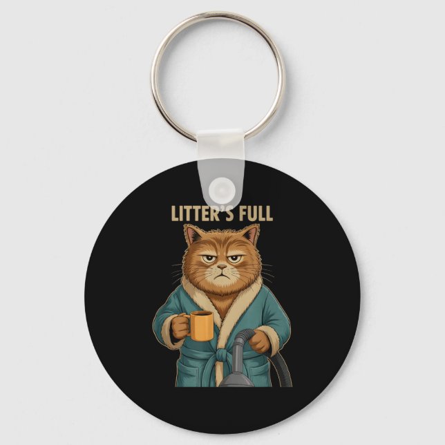 Litter’s Full Cat Ugly Christmas  Key Ring (Front)