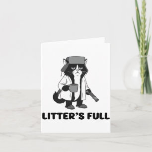 Litter’s Full Funny Cat Christmas Humor Quote Long Card