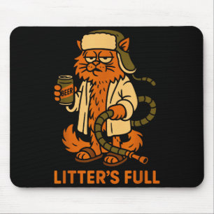 Litter’s Full Funny Cat Lovers Christmas Xmas  Mouse Pad