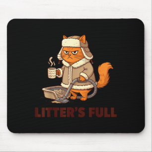 Litter’s Full Funny Cat Lovers Christmas Xmas  Mouse Pad