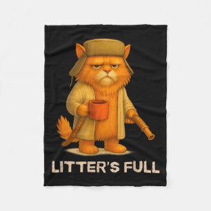 Litter’s Full Funny Cat Parody Lovers Christmas Xm Fleece Blanket