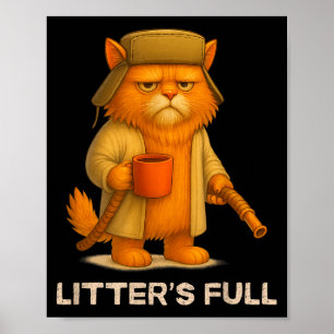 Litter’s Full Funny Cat Parody Lovers Christmas Xm Poster