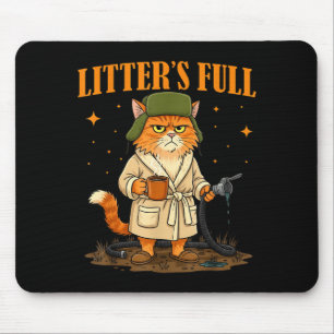 Litter’s Full Funny Christmas Design For Cat Lover Mouse Pad
