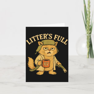 Litter’s Full Funny Six Seven 67 Meme Cat Lovers C Card