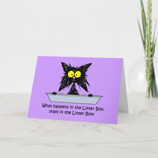 Litterbox Cat Card (Front)