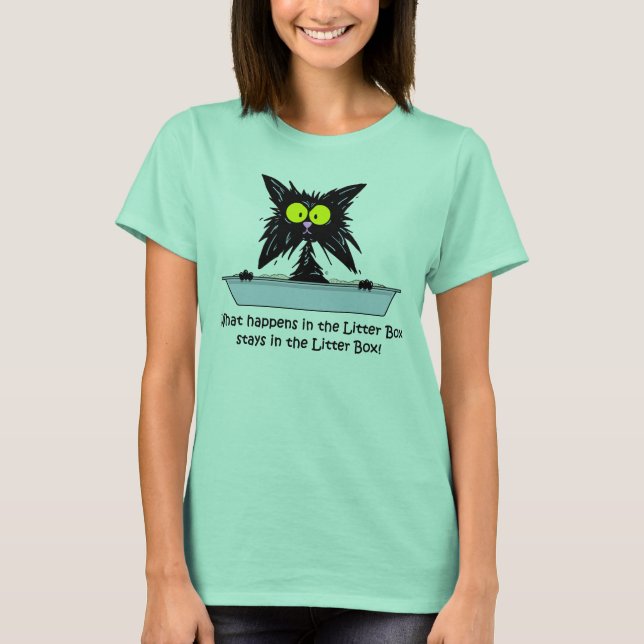 Litterbox Cat T-Shirt (Front)