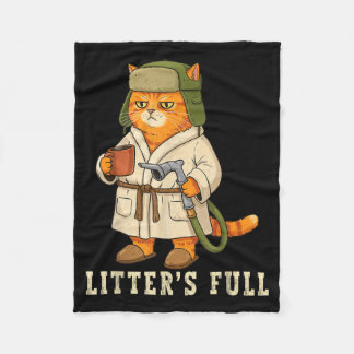 Litters Full Funny Cat Christmas Gpy For Cat Fleece Blanket