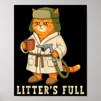 Litters Full Funny Cat Christmas Gpy For Cat Poster