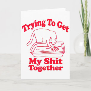 Litters Full Funny Cat Humor Meme Cat Mom Cat Dad Card