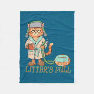 Litters Full Funny Cat Lovers Christmas Funny Gift Fleece Blanket
