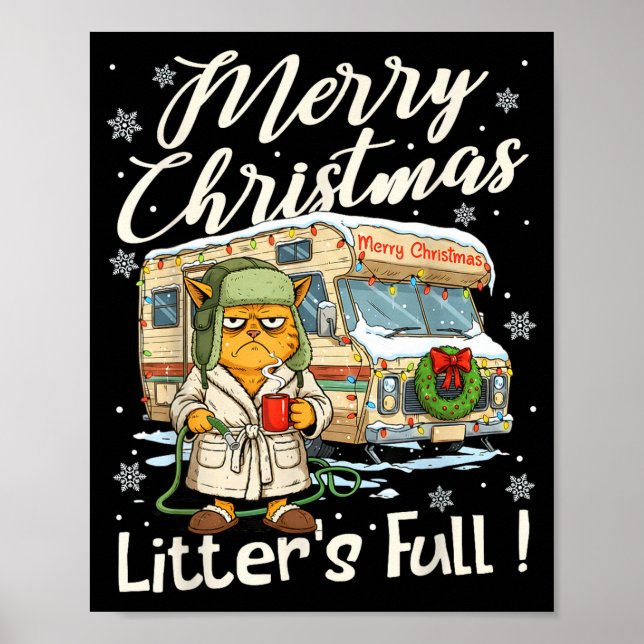 Litter's Full Funny Cat Parody Outfit Sarcastic Ch Poster (Front)