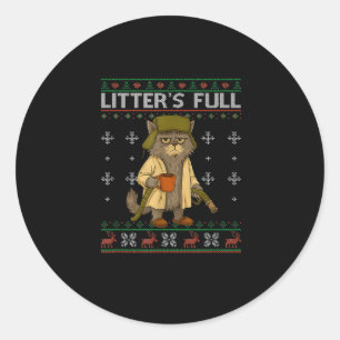 Litter's Full Funny Parody Outfit Sarcastic Christ Classic Round Sticker