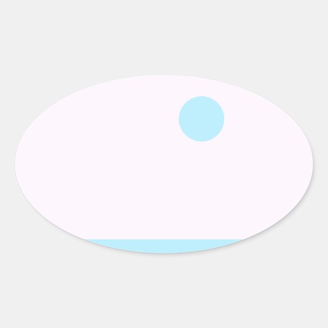 Little Abstract Monster or Abstract Landscape Oval Sticker (Front)