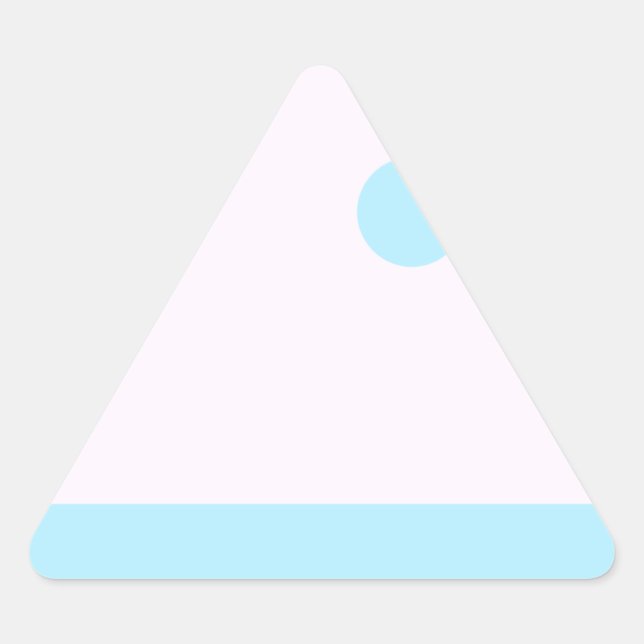 Little Abstract Monster or Abstract Landscape Triangle Sticker (Front)