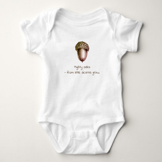 Little Acorn Baby Bodysuit (Front)