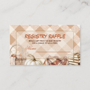Little Acorn Fall Woodland Baby Shower Registry Enclosure Card