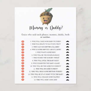 Little Acorn - mummy or daddy baby shower game